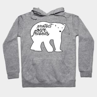 protect our friends - polar bear Hoodie